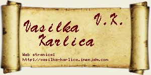 Vasilka Karlica vizit kartica